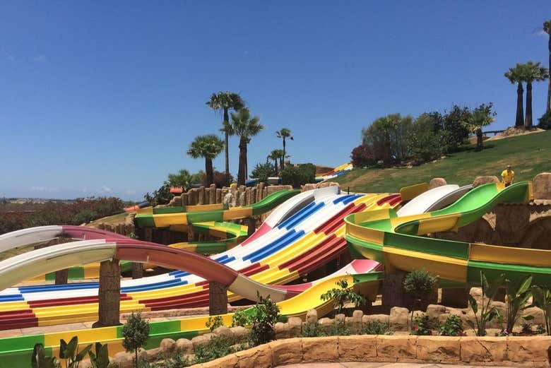 Entrada a Aqualand Bahía de Cádiz